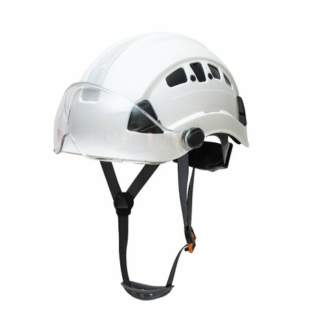 DEFENDER SAFETY H1-CH Safety Helmet With Visor, Type 1 Class C, ANSI Z89.1 - White H1-CH-01V